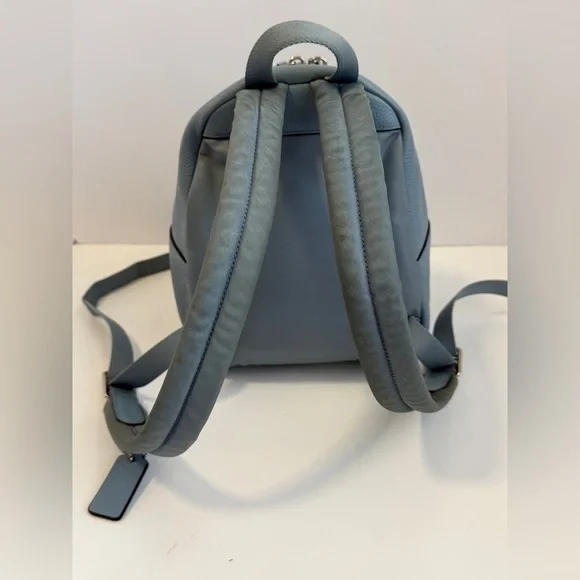 Coach Sky Blue Leather Backpack - Picture 4 of 10